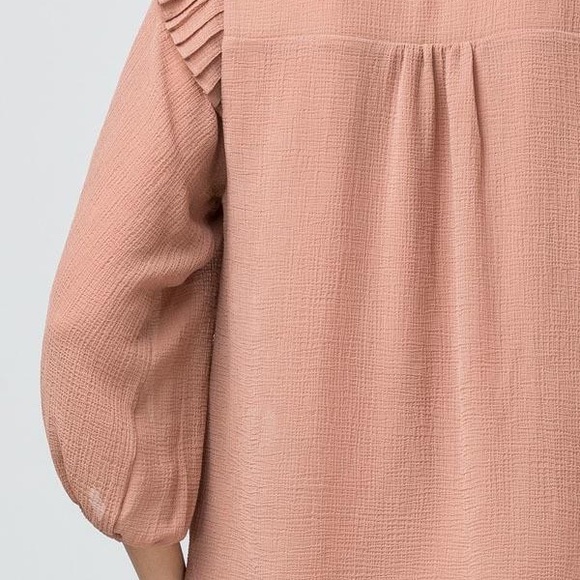 Dusty Rose Ruffle Top - Picture 4 of 4